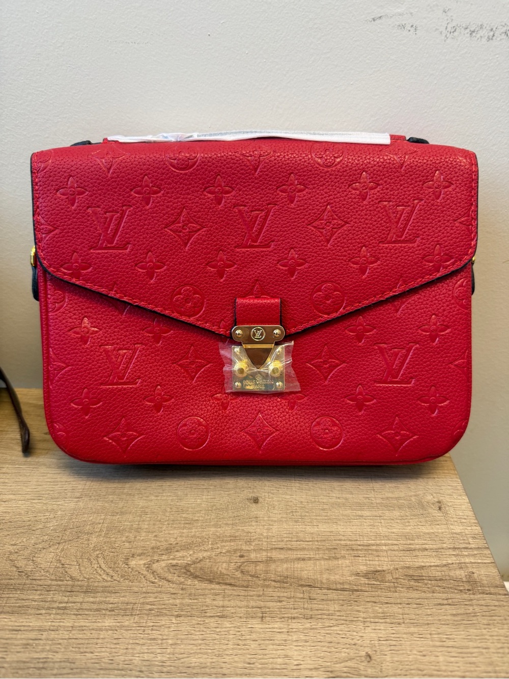 Red Monogram Empreinte Crossbody Shoulder Bag